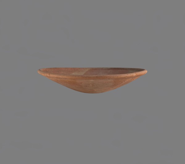 Bowl, Low bowl with a rounded bottom and a widening, rounded rim. Nile clay, fine-grained,