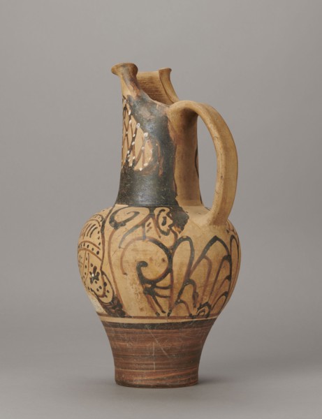 Red-figure oinochoe by the Pennsylvania Torcop Painter, Classified Gallo-Classic Scenography;