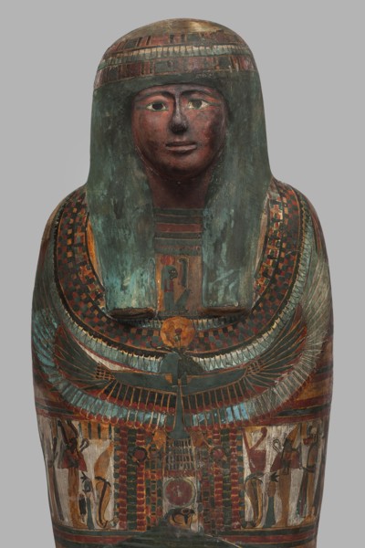 Mummy of Panepi in a cartonnage, doorkeeper of the temple of Amun Panepi; maker, Panepi ca. 945–715