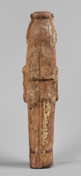 Papyrus container — figure of the god Ptah-Sokar-Osiris. Atef crown with narrow feathers on a