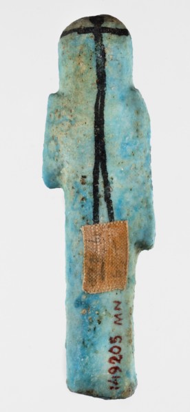 Shabti overseer Amenemone. A shabti figurine depicted in living attire, wearing a knee-length