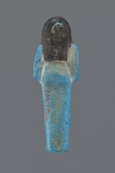 Ushabti Henut-netjeru. Mummy-shaped figurine shabti, height 9 cm, width 3 cm, depth 1.5 cm. Third