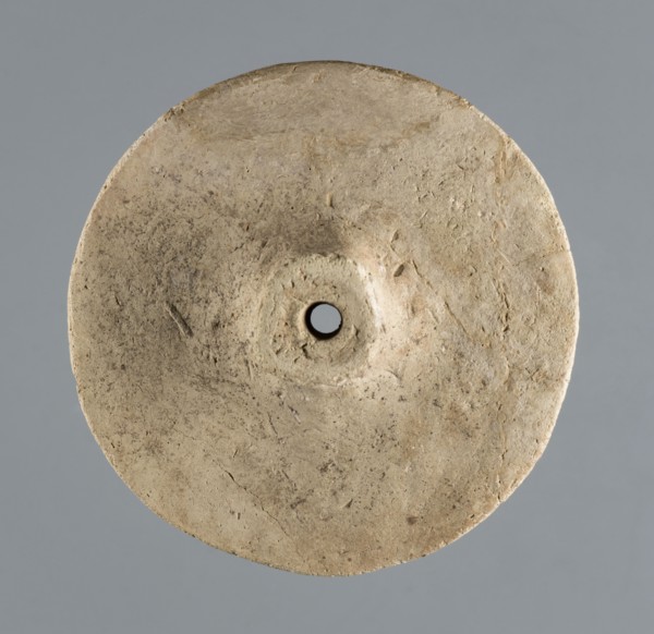 Wheel from a model wagon, unknown northern Mesopotamian workshop, terracotta model wheel with a