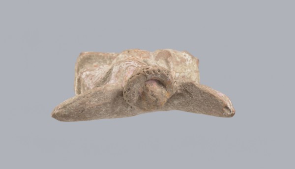 Terracotta figurine of Eros with a goose. Terracotta; figurine from a mold; 2nd half of the 1st