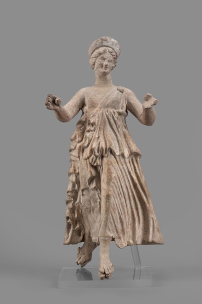 Figurine of the goddess Nike;, Nike mythology, Greek deity; female terracotta figurine; 1st half of