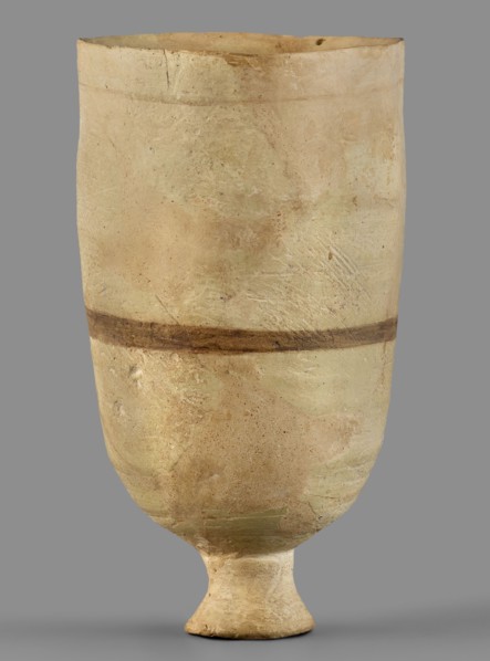 Cup, unknown Mitannian workshop, Mitannian pottery 15th–14th century BC, stemmed cup, Mitanni,