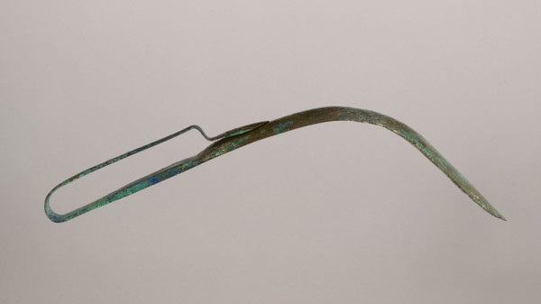 Scraper, Metal scraper with a typical, slightly curved shape consisting of a handle and a blade