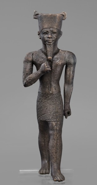 Figurine of the god Amun, Amun mythology, Egyptian deities, male figurines, Egyptian art, Once