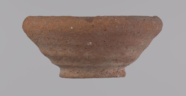 Bowl, Egyptian pottery bowl of clay; 332 BC–395 AD Ptolemaic–Roman Period; from Edfu; vessel;