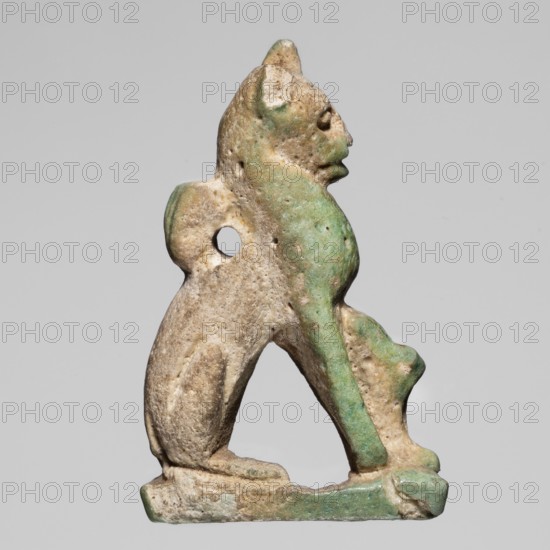 Amulet — cat; creator, material: amulet; subject: cat; function: pendant; date: ca. 945–525 BC