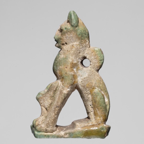 Amulet — cat; maker, cat-shaped amulet; pendant; Egyptian, ca. 945–525 BC 22nd–26th Dynasty;