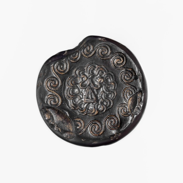 Stamp seal, unknown ancient Hittite workshop. Hittite stamp seal made of hematite. Carefully