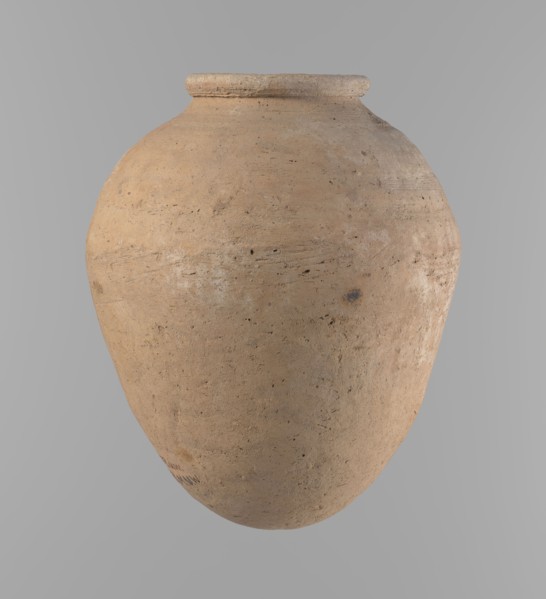 Vessel, Egyptian ceramic ovoid vessel, clay with significant organic admixture Viennese System.