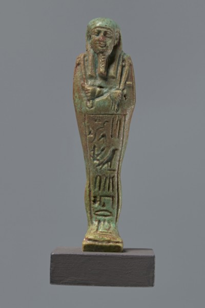 Ushabti Hora, Mummy-shaped figurine shabti, mummy-shaped figurine, standing on a base, back
