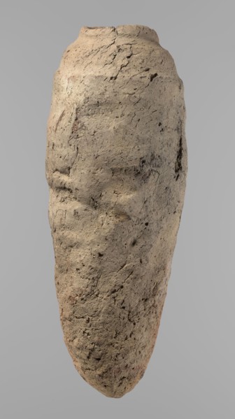 Vessel, Egyptian pottery vessel with a conical belly widest in its upper part approx. 4/5 of the