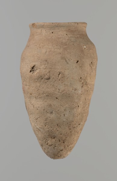 Vessel with hieratic inscription. Conical Nile-clay vessel NB2, Vienna System, handcrafted with