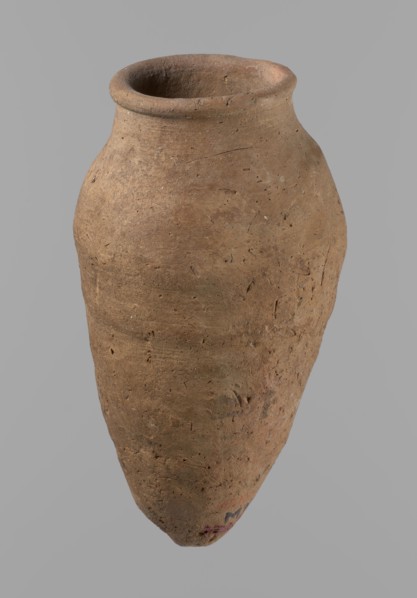 Vessel with hieratic inscription, Egyptian pottery vessel ceramic, clay, Old Kingdom, ca. 2686–ca.