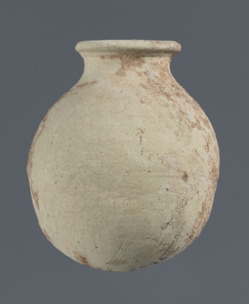 Spherical vessel, unknown northern Mesopotamian workshop, clay, Early Jazira III / Early Dynastic
