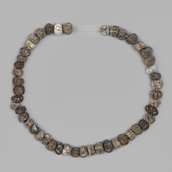 Necklace, unknown Northern Mesopotamian workshop; jewellery of frit beads; composed of forty-eight