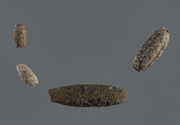 Set of four spindle-shaped beads, unknown Northern Mesopotamian workshop, Early Jazira III period