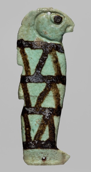 Amulet - Kebehsenuf element of a mummy net, Kebehsenuf myth., Sons of Horus myth., mummies, grave