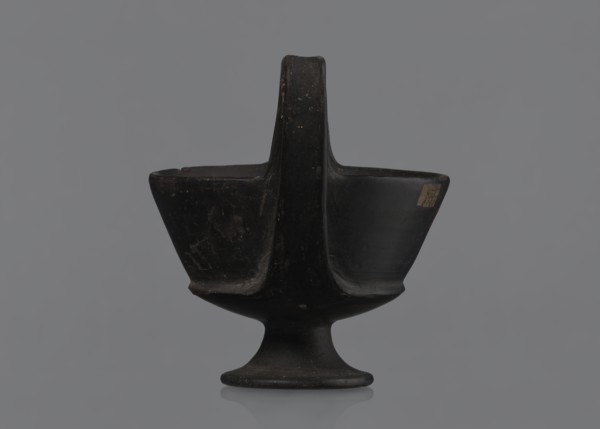 Kantharos, Kantharos black-varnished on a cup-shaped foot, vessel goblet used for banquets, 1st