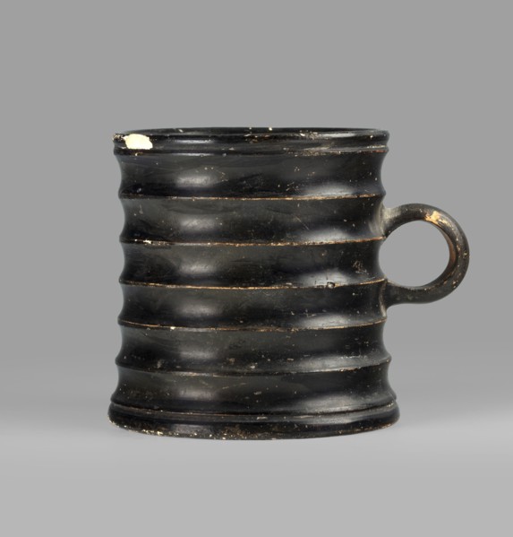 Dice cup, Goluchów Greater Poland Voivodeship. Greek ceramic dice game cup, 5th century BC, Attica.
