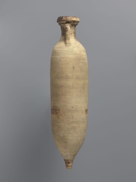 Amphora spatheion, unknown North African workshop Tunisia/Libya. Cylindrical, elongated amphora