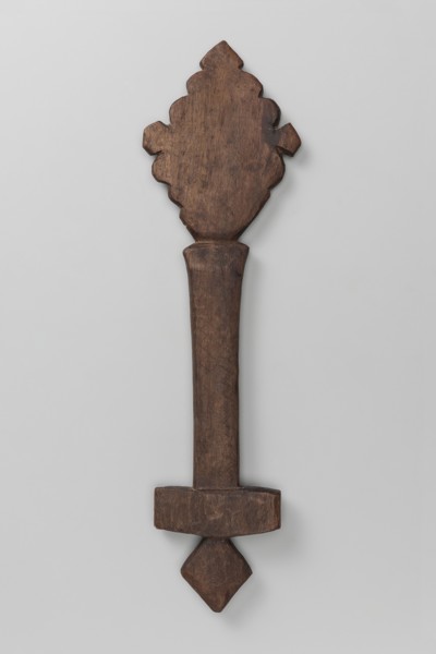 Hand-made cross, Ethiopian workshop. Hand-made cross — very schematic. It consists of a rhombus