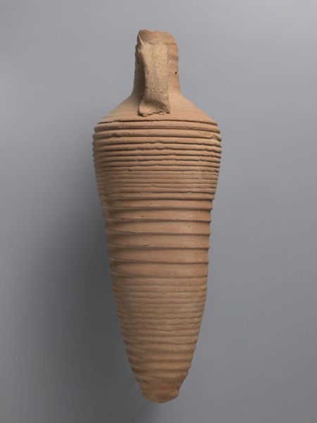 Amphora, unknown Egyptian workshop; amphorae; Egyptian ceramics; storage vessel; Coptic vessel;,