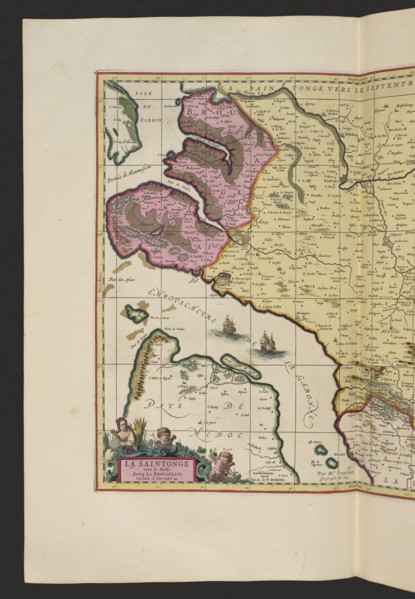 La Saintonge vers le Midy auecq. le Brovageais, terre d'Arvert &C. Map by Nicolas Sanson;