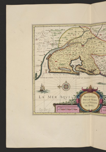 Bovrdelois, Pays de Médoc et la prevosté de Born; Valck, Gerard 1651/1652–1726 publisher; Schenck,