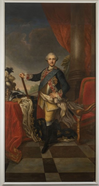 Stanislaw August Poniatowski 1732–1798 in cuirass, unknown artist from the circle of Stanislaw