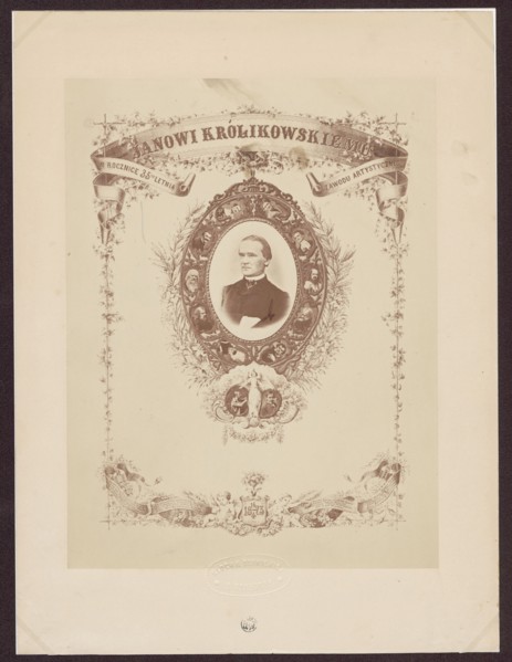 To Jan Królikowski on the 35th anniversary of his artistic profession. 14/4 1873, Kloch, Ferdynand