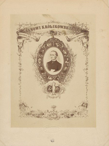 To Jan Królikowski on the 35th anniversary of his artistic profession. 14/4 1873, Kloch, Ferdynand