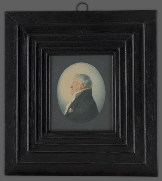 Karol Otto Kniaziewicz 1762–1842, unknown author. Bust of a man in left profile. Blue eye,
