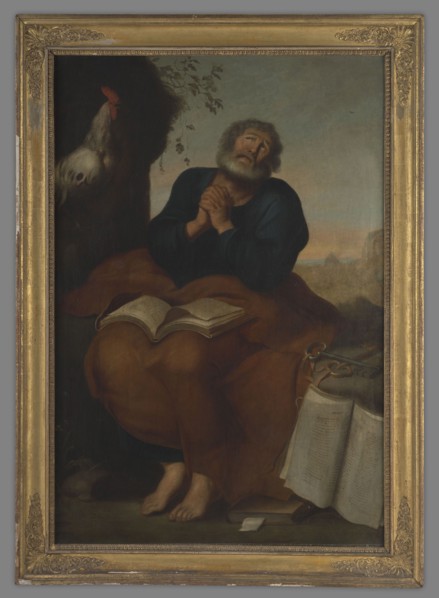 Saint Peter Praying, 19th century, painting, height 117.0 cm, width 78.0 cm. Saint Peter is seated