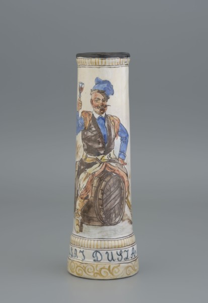Mug. Maker: Hyzycka, Jadwiga 1856–1922, painter; Majolica Manufactory in Nieborów, manufacturer