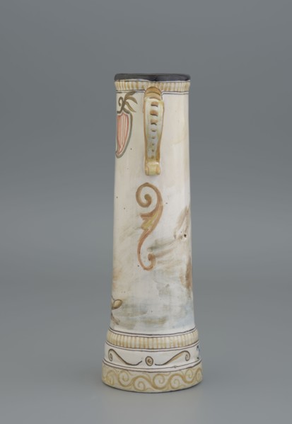 Mug. Painter: Jadwiga Hyzycka 1856–1922. Manufacturer: Majolica Manufactory in Nieborów 1881–1899.