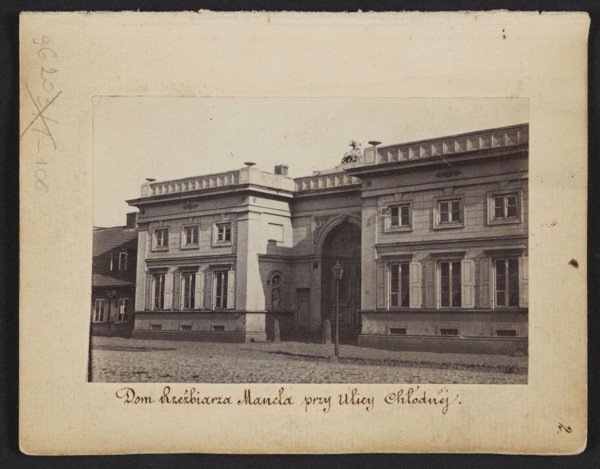 The Sculptor Manzel's House at Chlodna Street View of the front elevation of the house built for