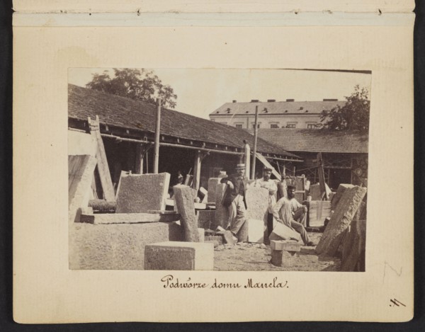 The Courtyard of Mancel's House View of the stonemasonry and sculpture workshop of Jan Józef Manzel