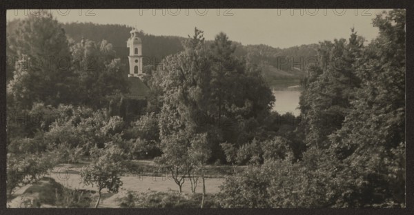 Trinopol and the Neris River, Bulhak, Jan 1876–1950, photographer; Trinopol Lithuania, churches; ca