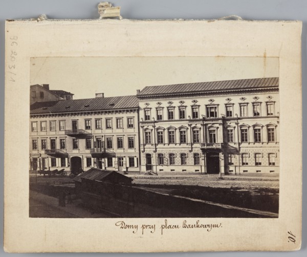 Houses at Bankowy Square Eastern frontage of Rymarska Street with Kruzy and Flatau's tenement