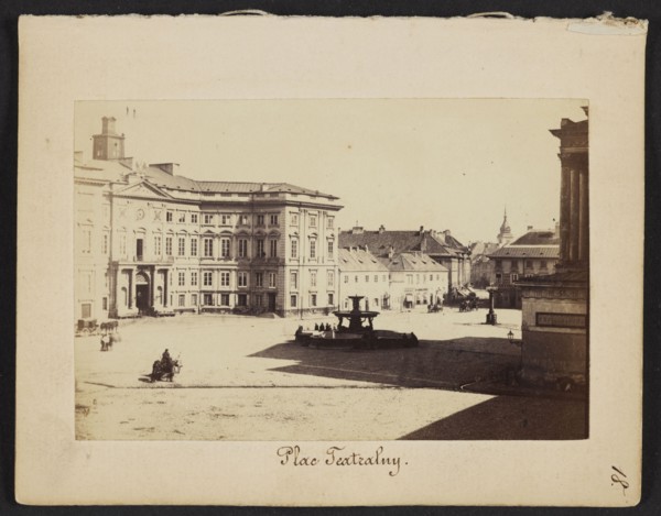 Theatre Square View of the Town Hall and Blanka Palace from Wierzbowa Street towards Castle Square,