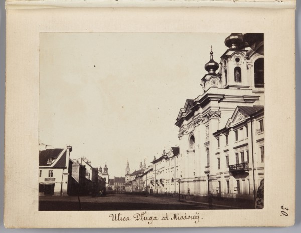 Dluga Street from Miodowa Street View towards Freta Street, Karol Beyer 1818–1877 author, Orthodox