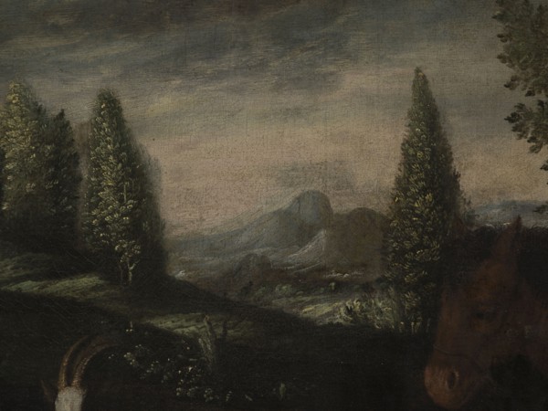 Shepherd's Scene - Jacob Preparing to Escape from Laban, unknown artist. The painting depicts a