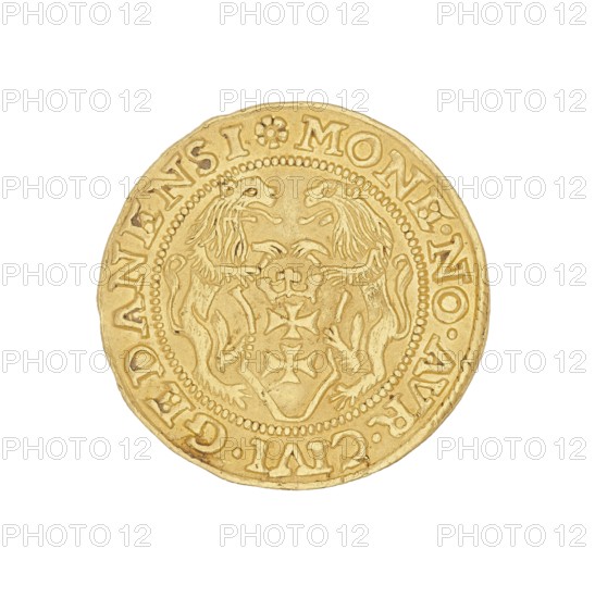 Gdansk ducat of Sigismund I the Old King of Poland; reign 1506–1548, struck in Gdansk, Poland —