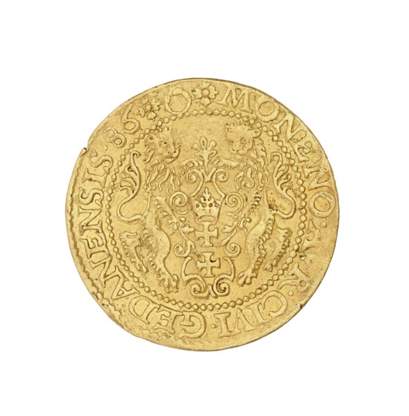Gdansk ducat, Stefan I Batory king of Poland; 1575–1586 role of the creator / titles / ruler, 1586,