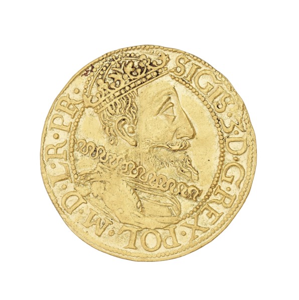 Gdansk ducat; Daniel Klüwer fl. 1608–1618, mintmaster co-creator; Sigismund III Vasa King of
