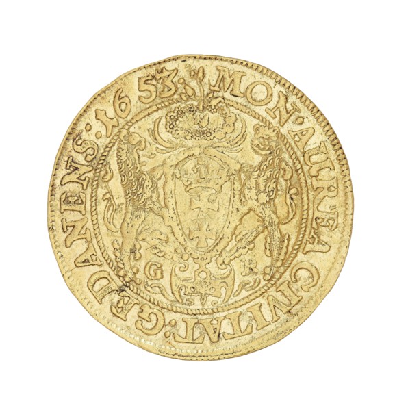Gdansk ducat, John II Casimir Vasa King of Poland; 1648–1668, Lesse, Daniel mintmaster, 1656–1685,